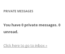 ウィジェット - Private Messages For WordPress